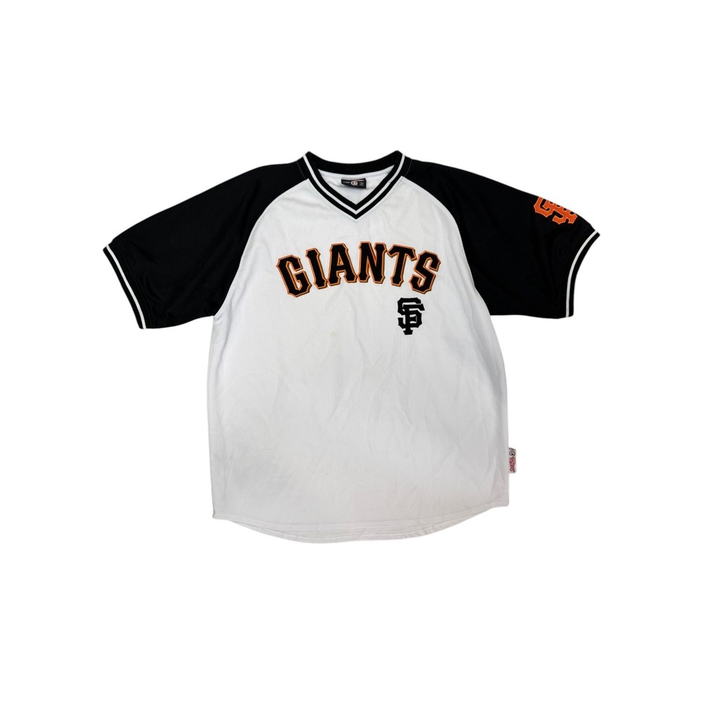 Stitches San Francisco Giants MLB Baseball Jersey Men's XL White Black Orange